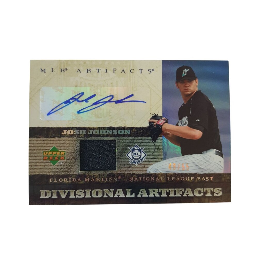 Josh Johnson Autographed Upper Deck MLB Artifacts Card 49/55 Florida Marlins